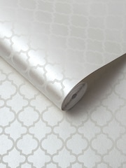 Graham & Brown Pearl Faux Trelliage Bead A4 Wallpaper Sample - Image 2 of 3