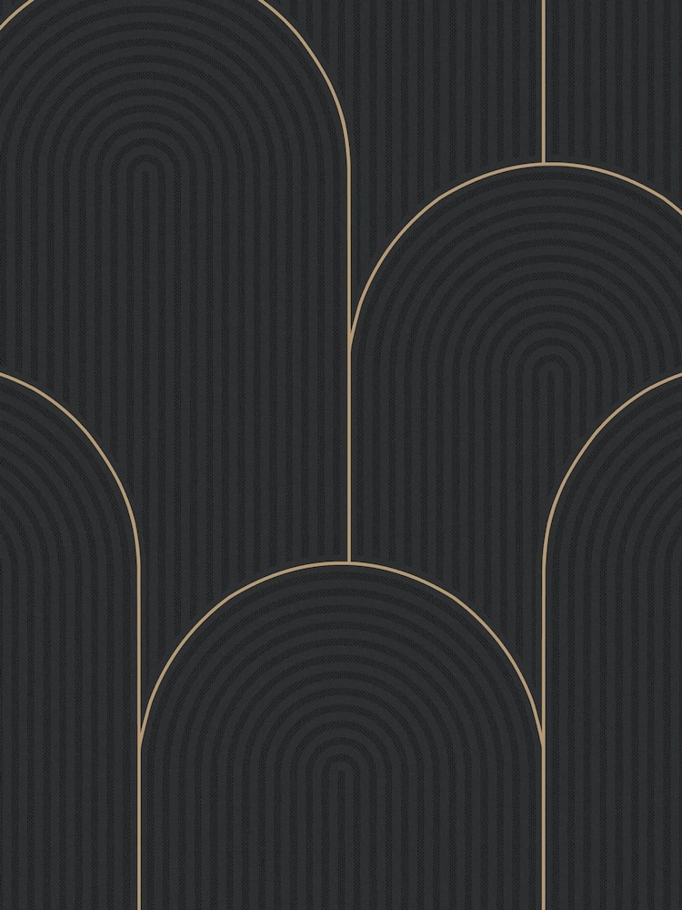 Graham & Brown Black or Gold Lancet A4 Wallpaper Sample - Image 3 of 3