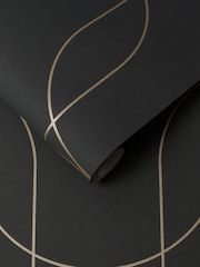 Graham & Brown Black or Gold Palais A4 Wallpaper Sample - Image 2 of 3