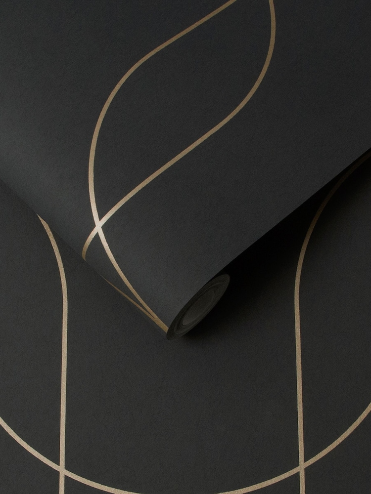 Graham & Brown Black or Gold Palais A4 Wallpaper Sample - Image 2 of 3