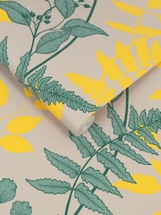Graham & Brown Linen Fiore Midnight A4 Wallpaper Sample - Image 2 of 3
