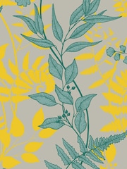 Graham & Brown Linen Fiore Midnight A4 Wallpaper Sample - Image 3 of 3