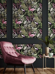 Graham & Brown Tropic Midnight A4 Wallpaper Sample - Image 1 of 3