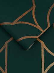 Graham & Brown Emerald Versailles A4 Wallpaper Sample - Image 2 of 3