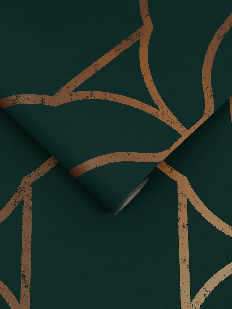 Graham & Brown Emerald Versailles A4 Wallpaper Sample - Image 2 of 3