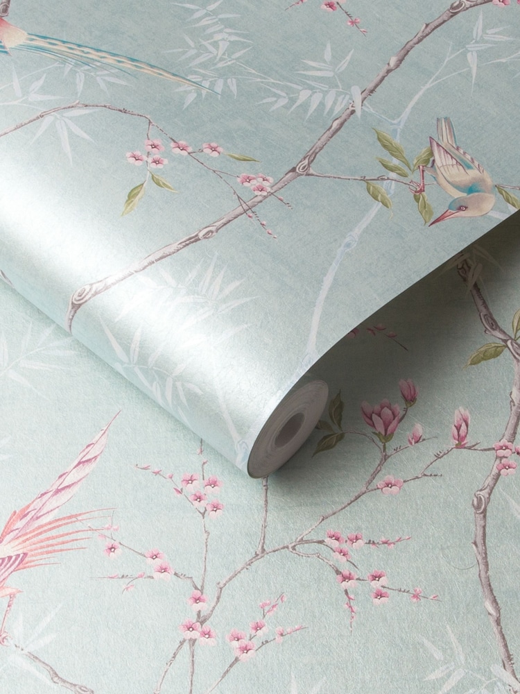 Graham & Brown Duck Egg Tori A4 Wallpaper Sample - Image 2 of 3 Graham & Brown Duck Egg Tori A4 Wallpaper Sample - Image 2 of 3
