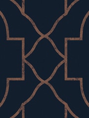 Graham & Brown Navy Versailles A4 Wallpaper Sample - Image 3 of 3