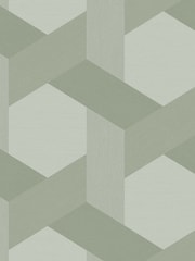 Graham & Brown Sage Fractal A4 Wallpaper Sample - Image 3 of 3