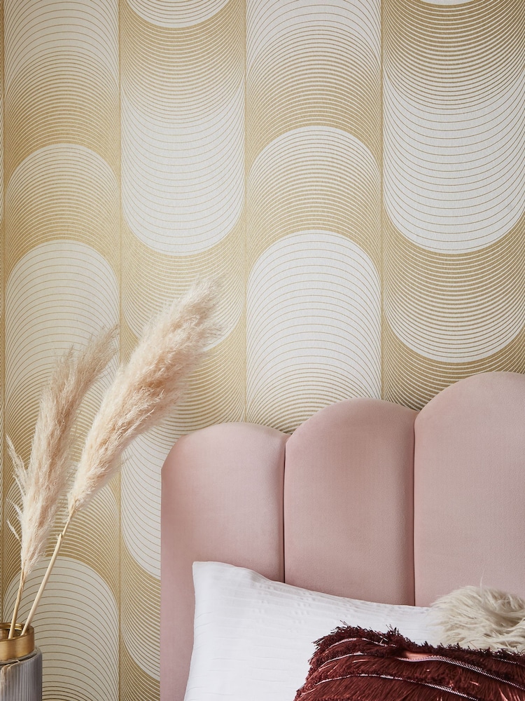 Graham & Brown Pearl or Gold Eclipse A4 Wallpaper Sample - Image 1 of 3