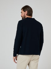 Oliver Sweeney Blue Combed 100% Cotton Overshirt - Image 2 of 5