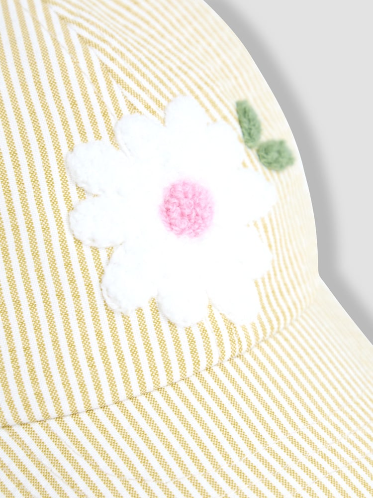 JoJo Maman Bébé Yellow Appliqué Cap - Image 4 of 4