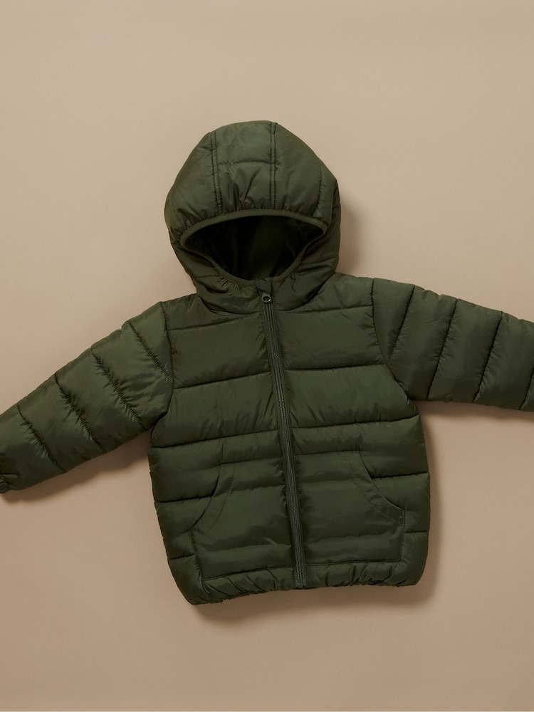 Purebaby Green Showerproof Padded Jacket - Image 1 of 5 Purebaby Green Showerproof Padded Jacket - Image 1 of 5