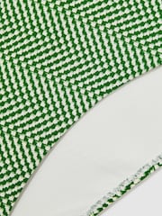 Reiss Green/White Kai Chequered-Print Bikini Bottoms - Image 5 of 5