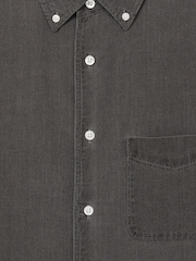 Sprana črna - Reiss Kittle denim Piqué z gumbi po celotni dolžini srajce - Slika 6 iz 6
