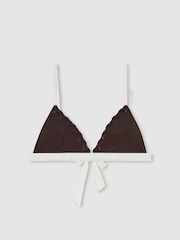 Reiss Sydney Whipstitch Triangle Bikini Top - Image 2 of 5