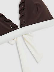 Reiss Sydney Whipstitch Triangle Bikini Top - Image 5 of 5