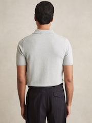 Washed Sage Green - Reiss Finch Contrast Placket Polo Shirt With Cotton - Image 4 of 5