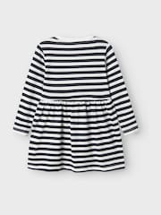 Name It Blue Striped And Plain Jersey Dresses 2 Pack - Image 3 of 3