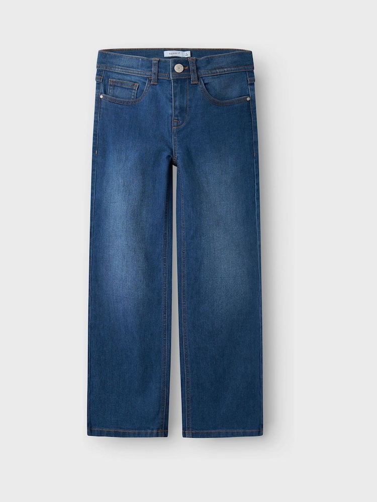 Name It Blue Wide Leg 100% Cotton Jeans - Image 2 of 3