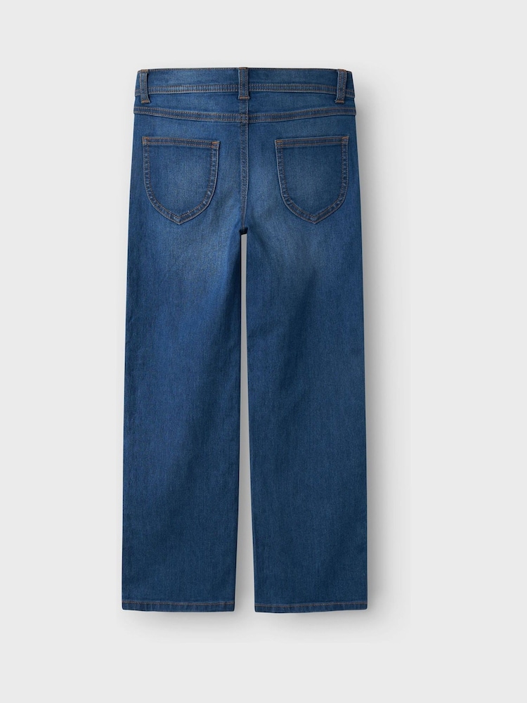 Name It Blue Wide Leg 100% Cotton Jeans - Image 3 of 3