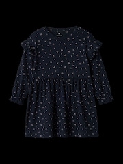 Name It Blue Cherry Print Long Sleeve Dress - Image 2 of 2