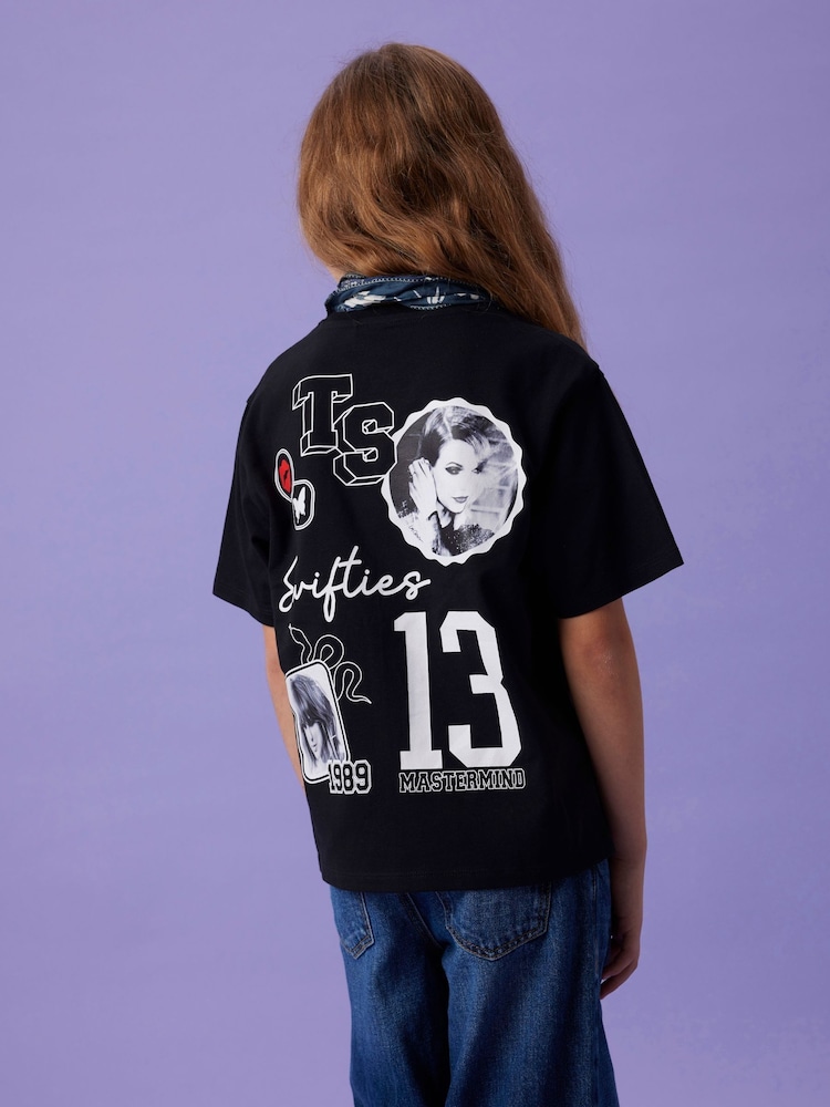 Name It Black Taylor Swift Graphic Back Print T-Shirt - Image 1 of 5