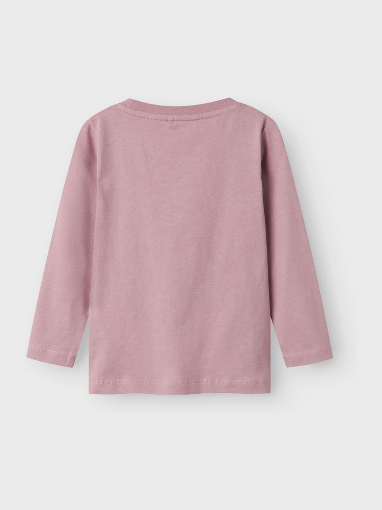 Name It Purple Rainbow Applique Jersey Long Sweat Top - Image 2 of 3 Name It Purple Rainbow Applique Jersey Long Sweat Top - Image 2 of 3