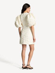 Rotate White Jacquard Print Mini Dress - Image 3 of 6