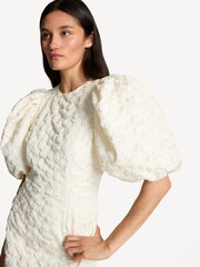 Rotate White Jacquard Print Mini Dress - Image 5 of 6