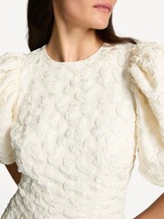 Rotate White Jacquard Print Mini Dress - Image 6 of 6