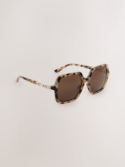 Tortoiseshell Brown Large Square Sunglasses - Image 3 of 5