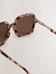 Tortoiseshell Brown Large Square Sunglasses - Image 5 of 5