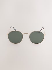 Khaki Green Round Sunglasses - Image 2 of 3