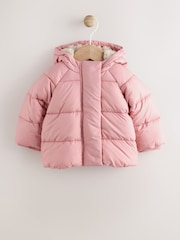 Pink - Baby Hooded Padded Jacket (0mths-2yrs) - Bild 1 von 7