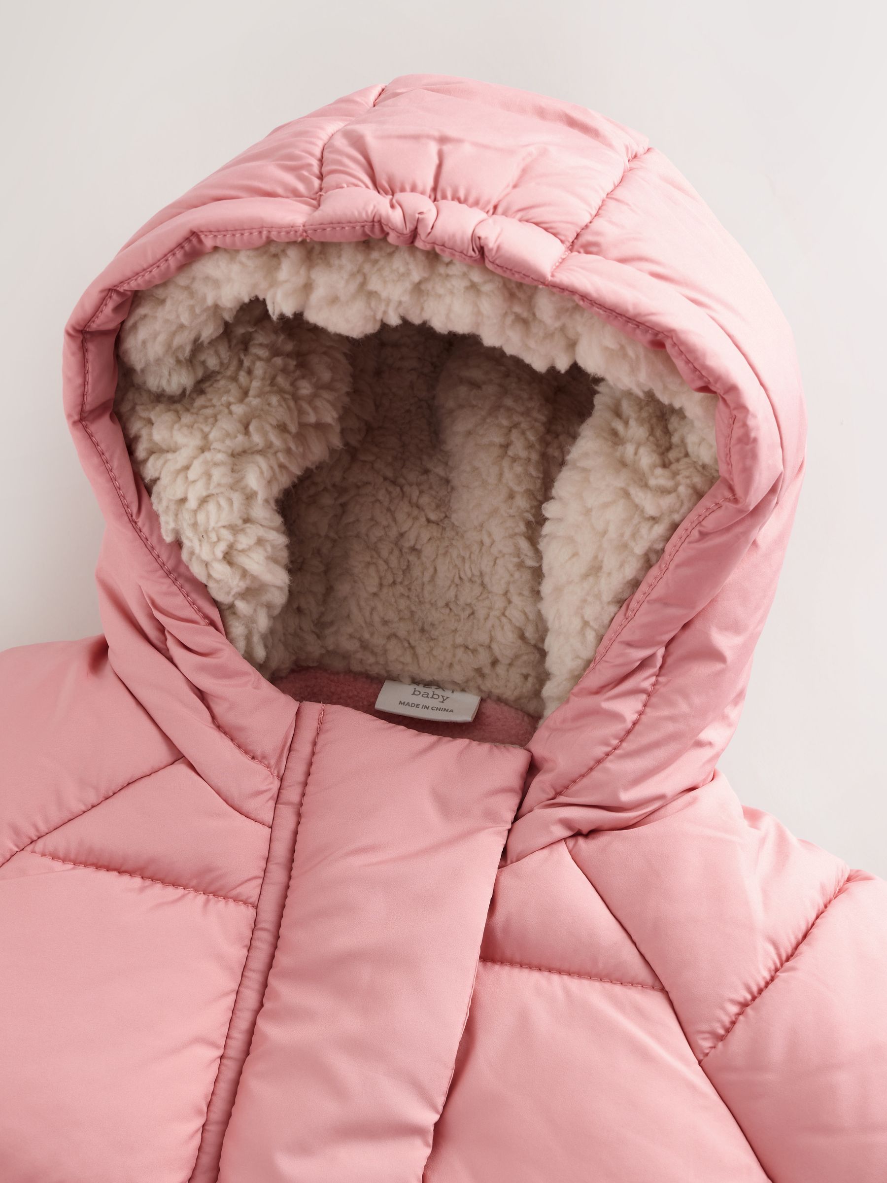 Buy Pink Hooded Baby Padded Jacket (0mths-2yrs) from Next