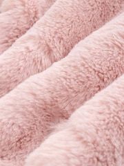 Pink Faux Fur Hooded Baby Jacket (0mths-2yrs) - Image 10 of 11