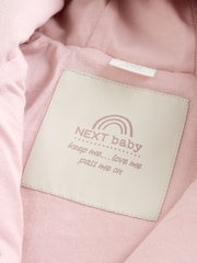 Pink Faux Fur Hooded Baby Jacket (0mths-2yrs) - Image 7 of 11