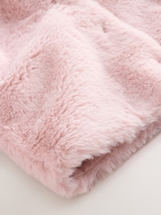 Pink Faux Fur Hooded Baby Jacket (0mths-2yrs) - Image 8 of 11