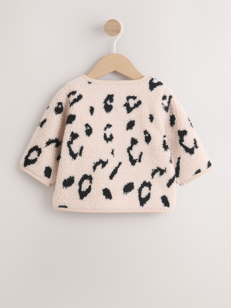 Neutral Borg Leopard Print Baby Jacket (0mths-2yrs) - Image 2 of 9