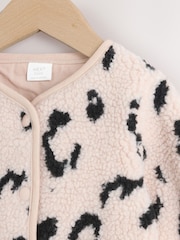 Neutral Borg Leopard Print Baby Jacket (0mths-2yrs) - Image 3 of 9