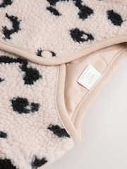 Neutral Borg Leopard Print Baby Jacket (0mths-2yrs) - Image 4 of 9