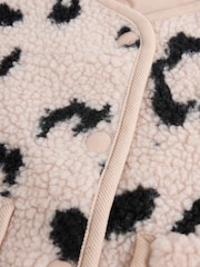 Neutral Borg Leopard Print Baby Jacket (0mths-2yrs) - Image 5 of 9