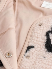 Neutral Borg Leopard Print Baby Jacket (0mths-2yrs) - Image 6 of 9