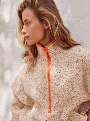 Orange Teddy Borg Quarterzip Fleece Sweatshirt - Image 3 of 8