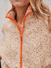 Orange Teddy Borg Quarterzip Fleece Sweatshirt - Image 5 of 8