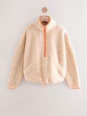 Orange Teddy Borg Quarterzip Fleece Sweatshirt - Image 6 of 8