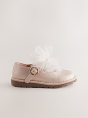 Champagne Gold Standard Fit (F) Chunky Bow Mary Jane Shoes - Image 1 of 1