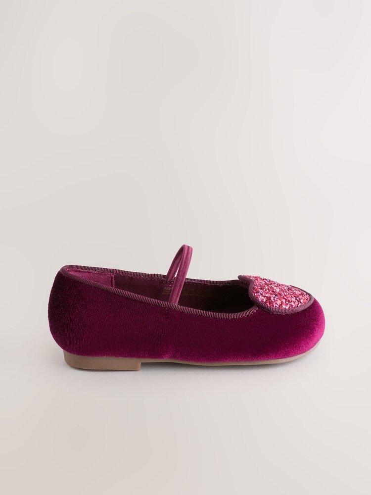 Burgundy Red Heart Mary Jane Shoes - Image 2 of 6