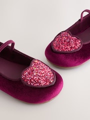 Burgundy Red Heart Mary Jane Shoes - Image 5 of 6