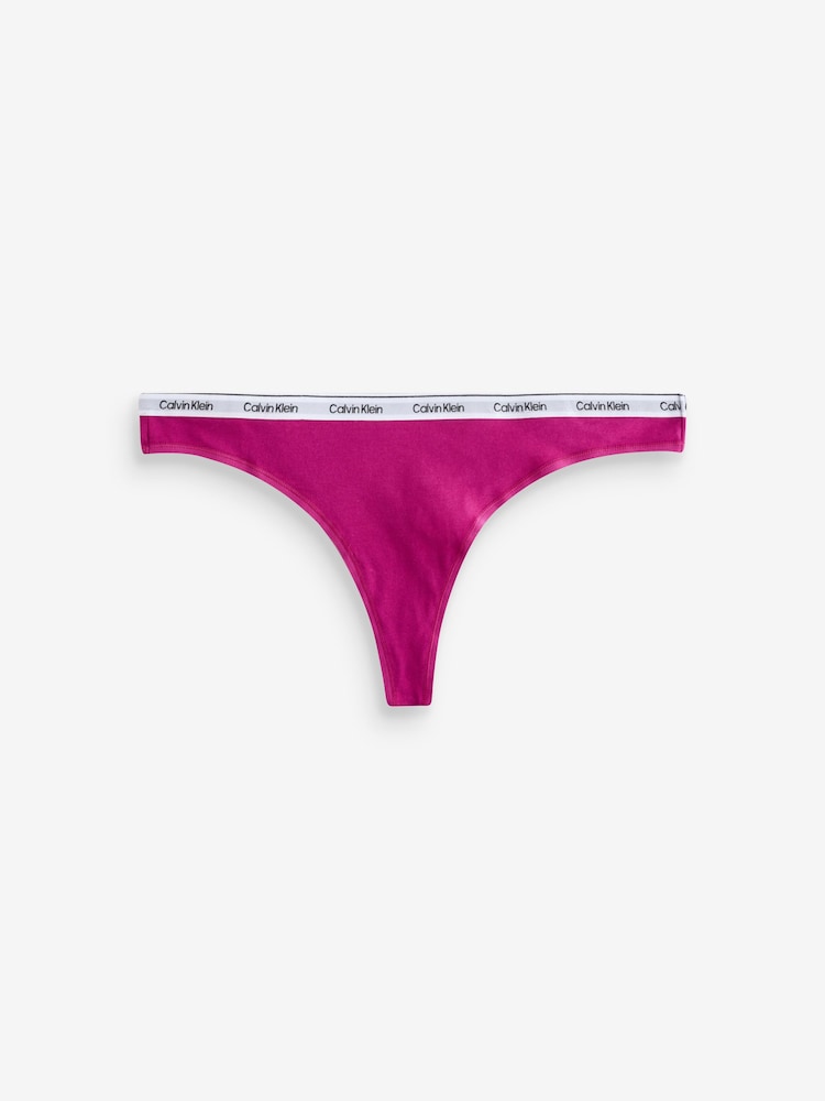 Calvin Klein Aqua Blue Modern Logo Thong - Image 1 of 1